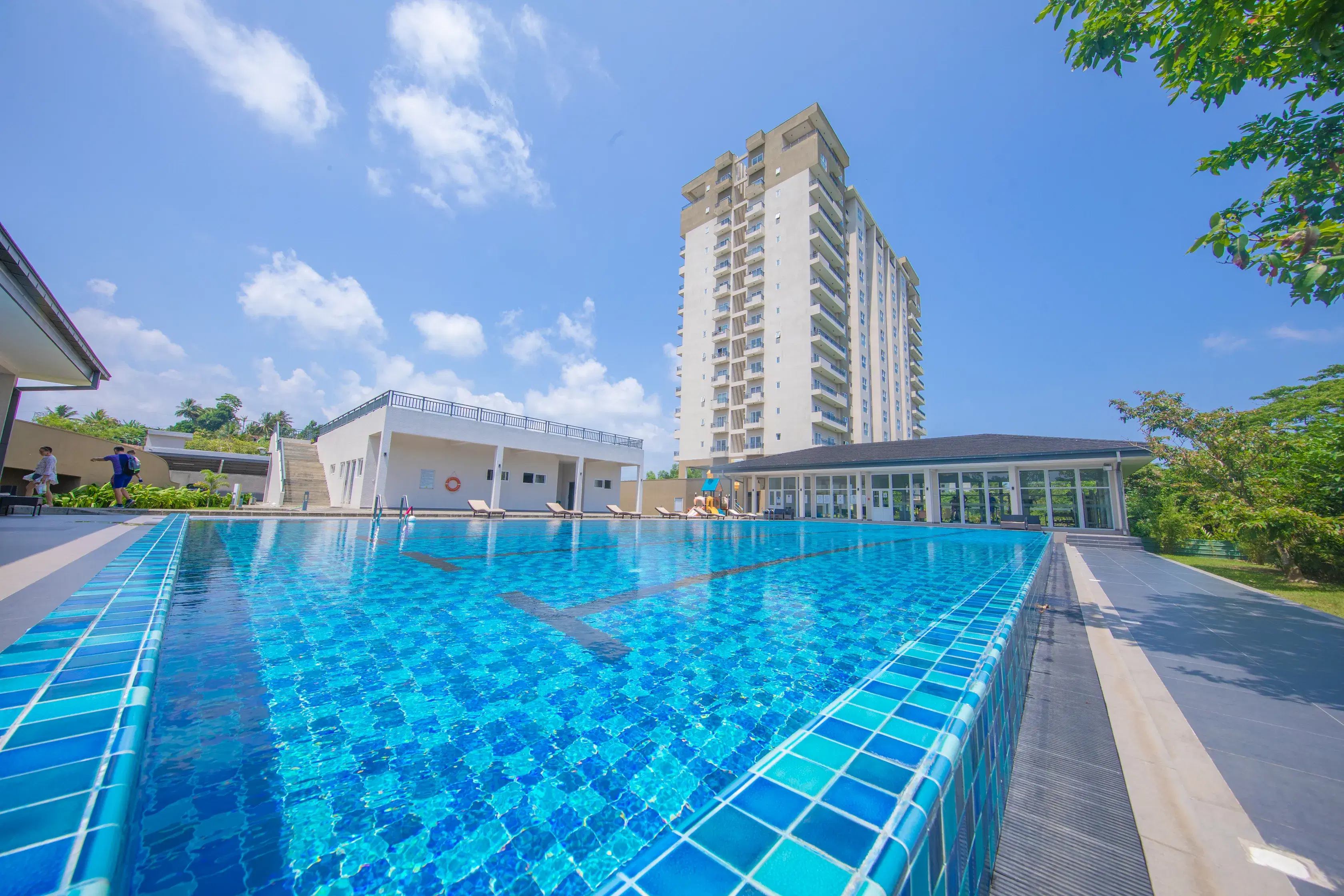 Swimming pool and leisure area